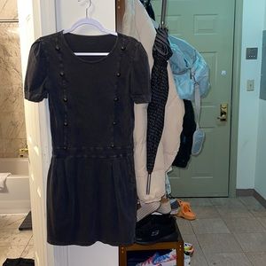 Black dress with buttons